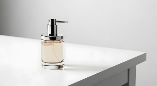 bottle of perfume on white background