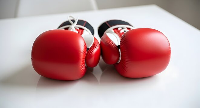 red boxing gloves, sarung tinju