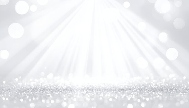 Bright Spotlight Shining Down on Glittering Floor.