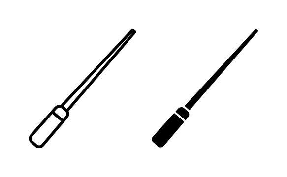 Dental Endodontic File Icon Set, Root Canal Treatment Tool Vector Graphics, Medical Instrument Outline and Solid Fill