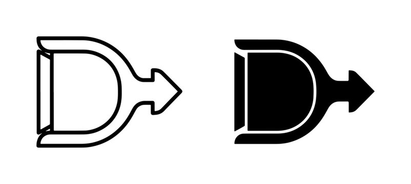 Digital Logic Gate Icons, AND Gate Symbol Vector, Electronic Circuit Components, Black and White Schematics
