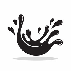 Obraz premium Black Ink Splash Icon