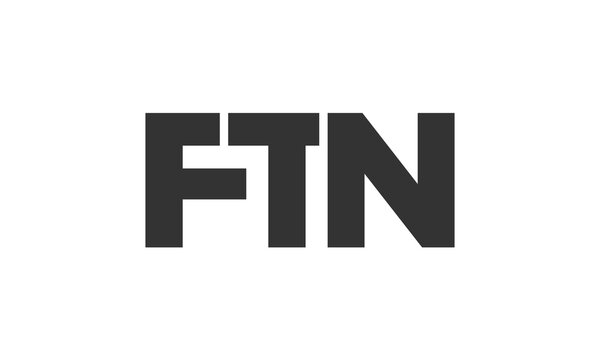 FTN logo design template with strong and modern bold text. Initial based vector logotype featuring simple and minimal typography. Trendy company identity.