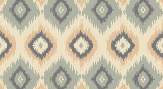 Faded, irregular diamond patterns create a textured, geometric textile design