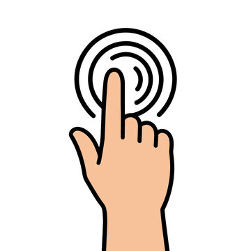 Hand Tapping Sound Waves Icon