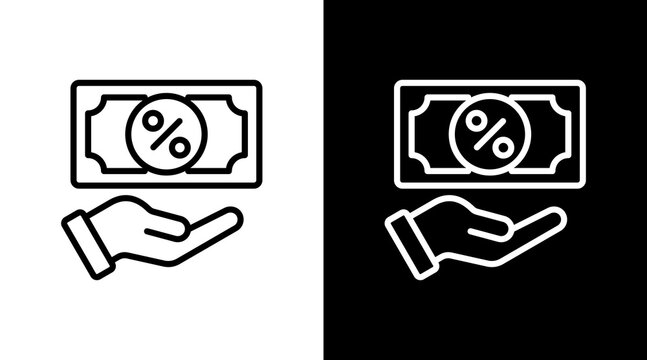 Loan White Icon Set Design