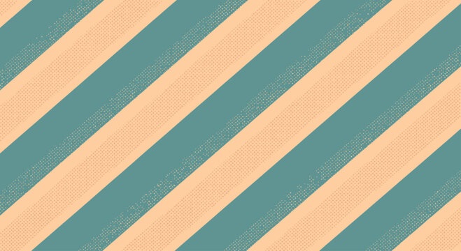 Diagonal stripes of teal and textured beige create a retro geometric pattern