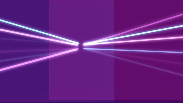 Luxury abstract light beams glowing in dark space, futuristic neon lines, high-end motion