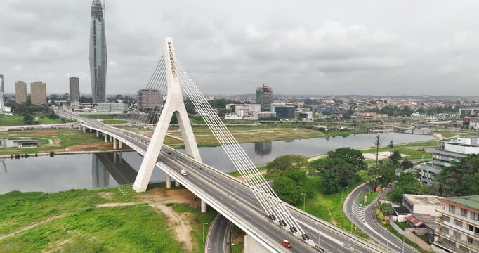 Cars, Currents and Concrete Abidjan Aerial