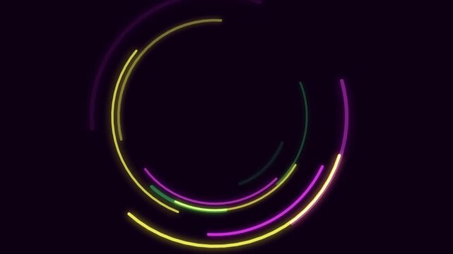 Luminous neon spiral light motion loop glow
