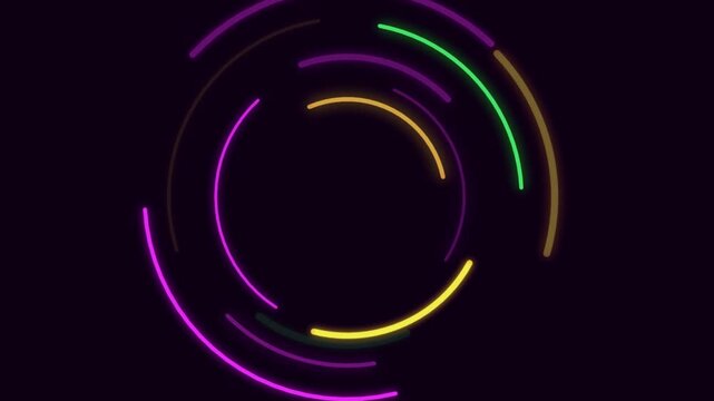 Neon energy vortex spiral motion abstract background