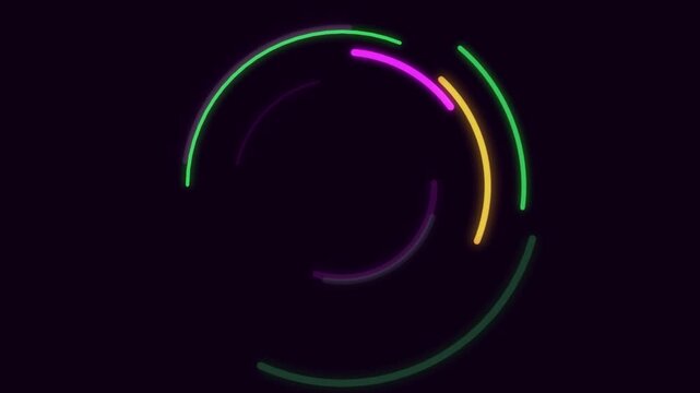 Neon glowing infinity loop motion animation