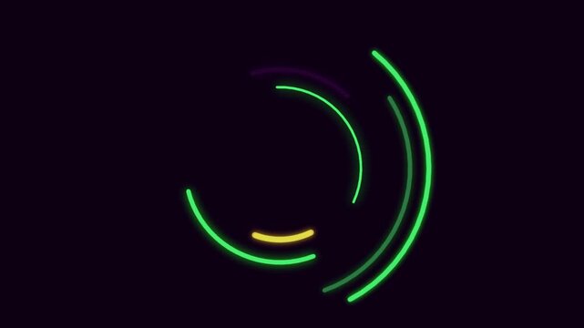 Neon glowing infinity loop motion animation