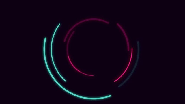 Neon glowing infinity loop motion animation