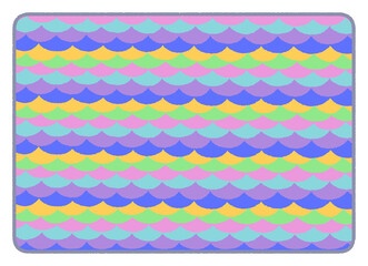 Colorful fish scale pattern background with pastel colors © Yeonju