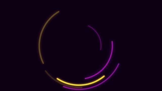 Neon purple glowing infinity loop motion animation