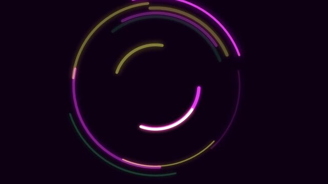 Vibrant neon infinity loop motion animation abstract