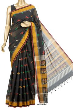 Elegant traditional saree with intricate border and pallu designs