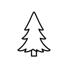 Obraz premium Minimalist Pine Tree Vector Illustration Outline
