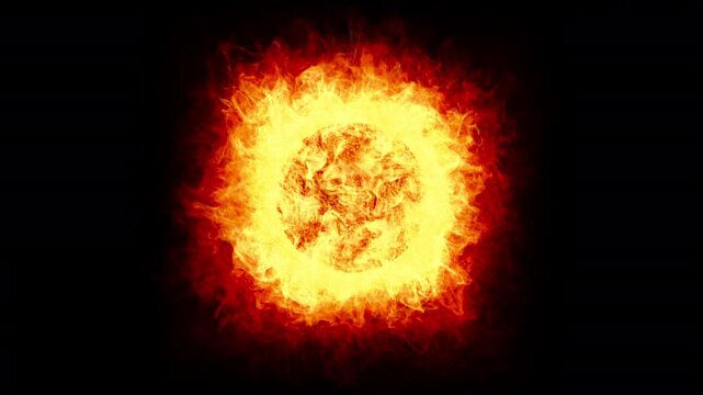 VFX Fireball Sphere 5 Seconds Loop 30fps Style2
