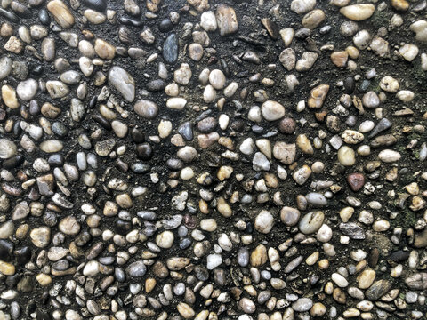 Seamless Texture of Exposed Aggregate Concrete with Pebbles
