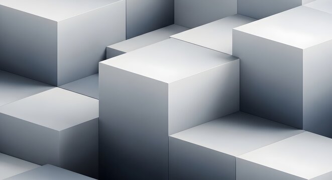 Minimalist Cube Gradient Abstract