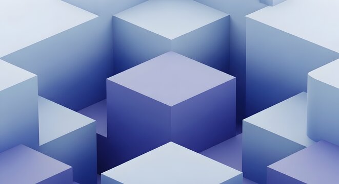 Minimalist Cube Gradient Abstract