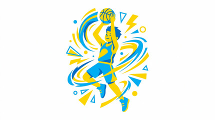 Fototapeta premium Dynamic basketball player in action