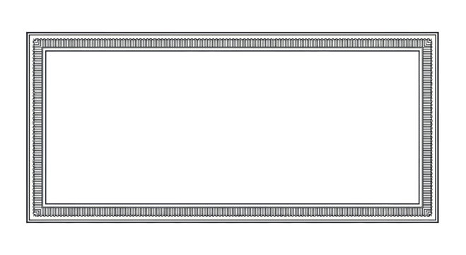 Ornate Decorative Rectangle Border Frame - Vintage Style