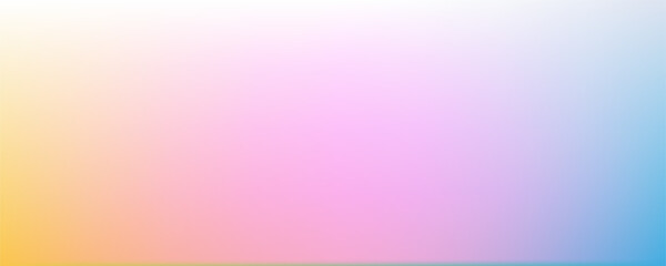 Abstract clear blue sky. Pastel rainbow. Light blue, pink and yellow color vector banner. Pastel gradient sky pattern. Blurred light fuzz colorful gradient background. Vector soft horizontal backdrop © Herul