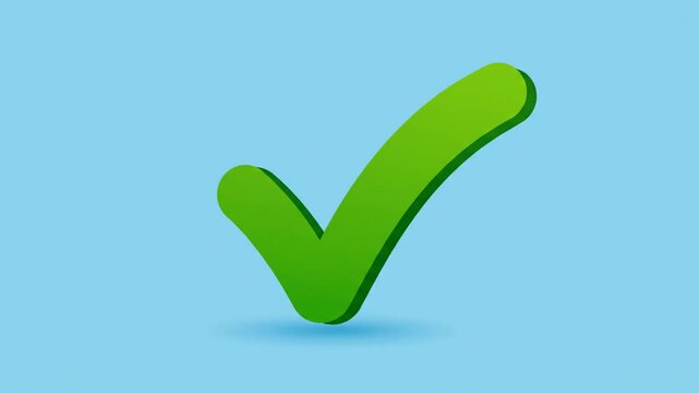 Digital communication concept featuring a flat design animation of a yellow paper mail envelope with a green checkmark icon signifying successful delivery and completed electronic message.
