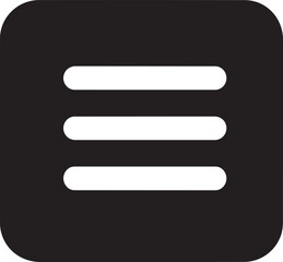 Obraz premium Hamburger menu icon simple black and white symbol for navigation and interface design isolated on white background
