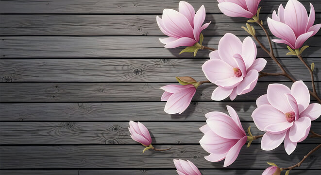 pink magnolia flowers