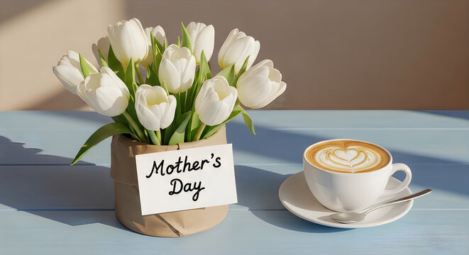 cup of coffee with flowers