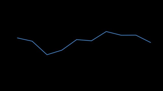Minimalist line mountain landscape animation loop