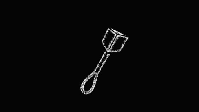 Sketch climbing nut icon animation - smooth progressive reveal