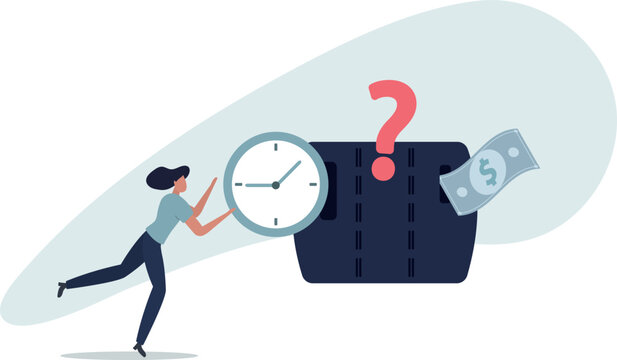 Time investment to make money, side hustle or revenue income, long term investment, pension or mutual fund, time value of money concept.person's life situation and his activities.