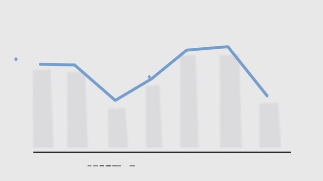 Blue line graph with peaks and valleys on white grid background, chart data