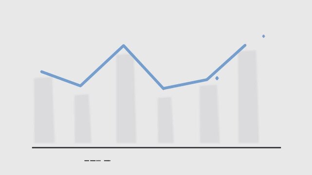Blue stock chart with upward trend and data points finance graph