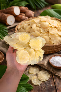Crispy Cassava Chips Traditional Handmade Snack