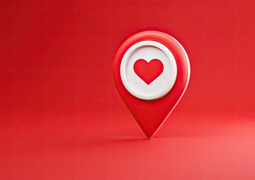 Red location pin with a white circle and a red heart symbol