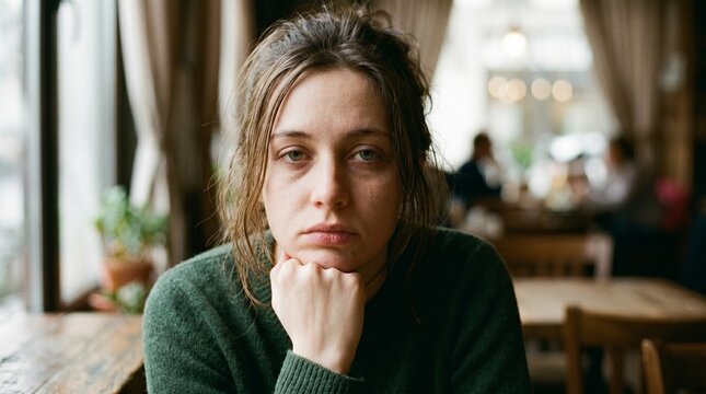 Blank Stare Chin on Hand Rumination Overthinking Portrait