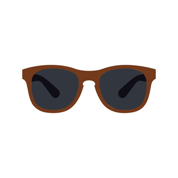 Brown sunglasses with black lenses provide eye protection from the sun's ultraviolet rays
