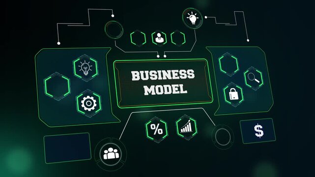 Strategic business model and corporate structure concept video featuring a professional dashboard for company framework and logic presentations