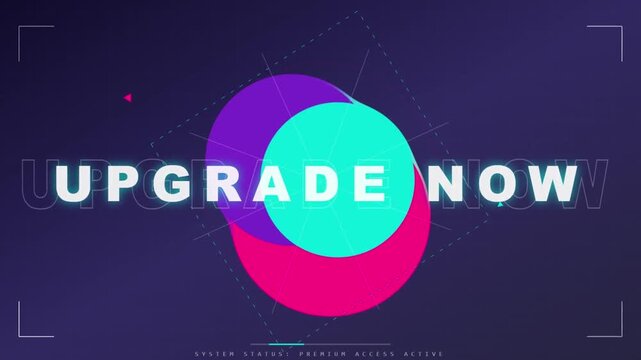 Modern Digital Tech Interface Featuring Bold Upgrade Now Message Illustration
