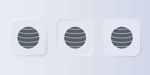 Grey Planet Venus icon isolated on grey background. Set icons in square buttons. Vector © Vadim