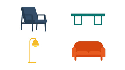 Fototapeta premium Furniture pieces for home interior design.