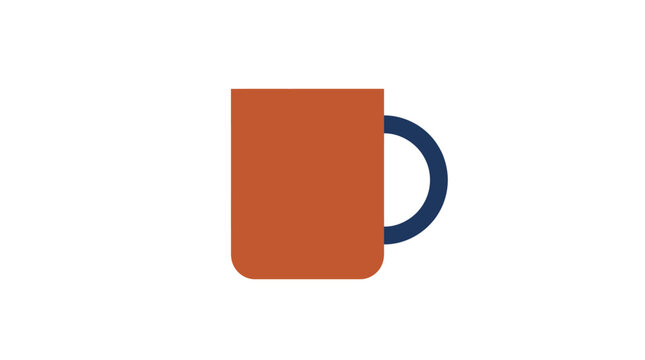 Brown Coffee Mug with Handle.