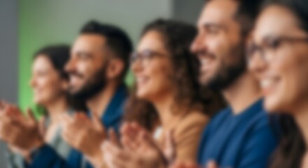 Obraz premium A group of diverse individuals attentively listening during a conference or workshop showcasing engagement and collaboration
