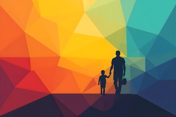 Fototapeta premium “Happy Father’s Day Celebration with Love, Care and Family Bond”